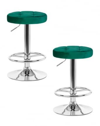Табурет барный ДОБРИН БРУНО (зеленый велюр (МДЖ9-88)) 2 шт / DOBRIN BRUNO (MJ9-88))_0