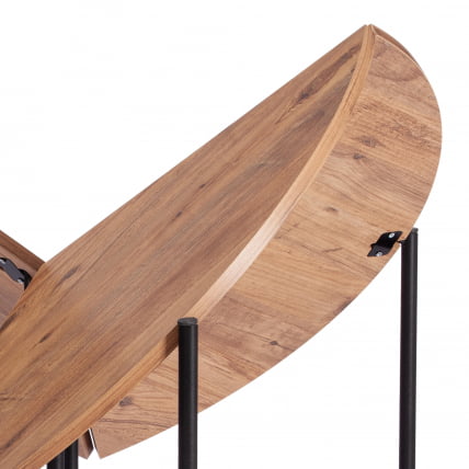 Стол складывающийся YOOP (mod. 1212) ЛДСП+меламин/металл, 100 x 100 x 72 см, сосна/черный_3