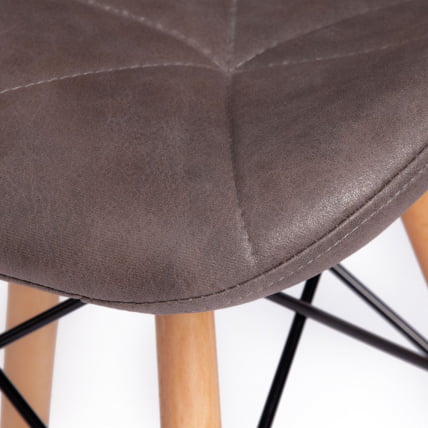 Стул STUTTGART (mod. 74) / 1 шт. в упаковке экокожа/дерево береза/металл, 50 х 47 х 73 см, античный серый RH02-26/натуральный_10