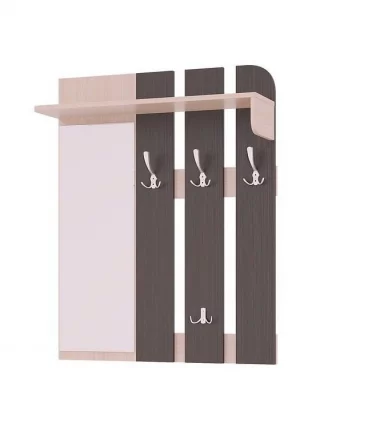 Настенная вешалка Аврора Дуб млечный / Венге_76639_0