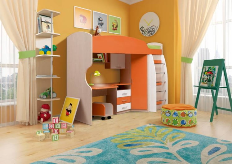 Уголок школьника Юниор-5 МДФ матовый Дуб молочный/Малиновый/Белый_0