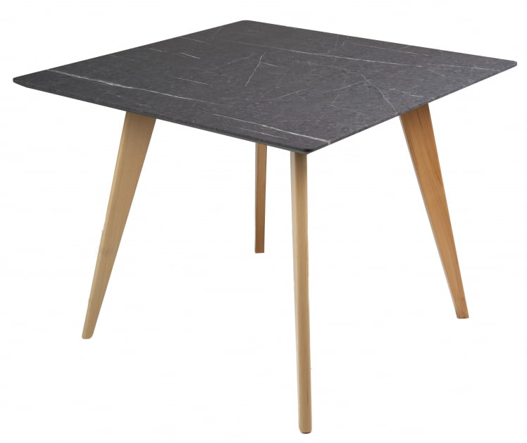 Стол Лунд квадратный 860*860 Мрамор Графит_0