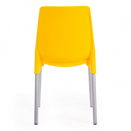 Стул GENIUS (mod 75) металл/пластик, 46x56x84cм, желтый/ножки хром_3