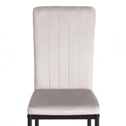 Стул VERTER (mod. 37-1) металл, вельвет, 47,8 х 41,5 х 97 см, Light grey (светло-серый) HLR14 / черный_5