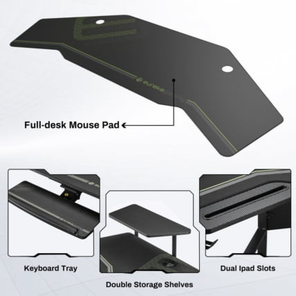 Стол для компьютера (для геймеров) Eureka AED-70B, с подставкой для клавиатуры_2