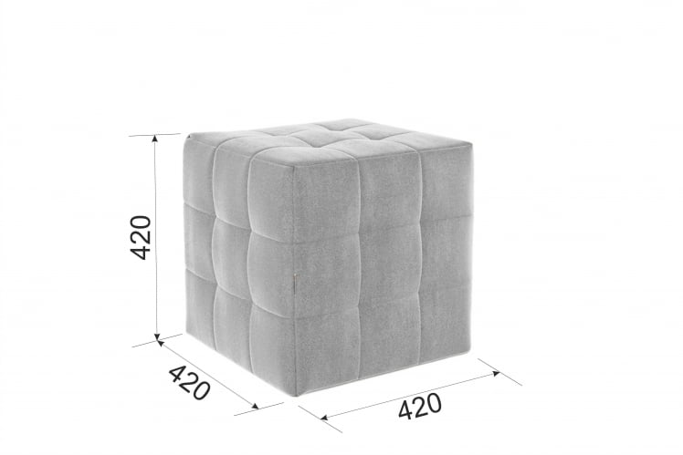 Пуф Рубик 2 PM-003.2 нежно-розовый (велюр)_1