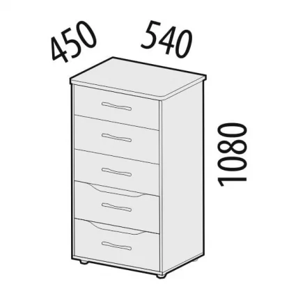 Комод Мегаполис 55.08 Сосна Астрид_1