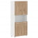 Шкаф с двумя комплектами глухих малых дверей EDIS EHCS 85.4 Дуб Денвер светлый Белый Белый_3653650