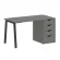 Стол письменный HOME OFFICE VR.SP-3-138.4.A Металлик/Антрацит металл_228558