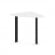 Стайл Проджект Угловой элемент стола SN-59.USP-001 Белый/Металл Черный 600*600*750 _3861422