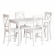Обеденный комплект Хадсон (стол + 4 стула)/ Hudson Dining Set (mod.0102) МДФ/тополь/меламин, стол: 118х74х73 см, стул: 42,5x46,5x93,5 см, White (белый)_954314