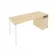 Рабочая станция с опорной тумбой Metal System Б.РС-СТП -1.3 Акация/Белый_239412