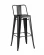 Стул барный Tolix Wood 75.5  со спинкой Черный_172040
