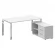 Стол рабочий руководителя с опорной тумбой левый METAL SYSTEM DIRECT БГ.СРТ-4.8 Пр Белый_252232