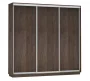 Шкаф-купе трехдверный Экспресс Трио Элемент 2400х2400h Дуб венге_188823