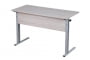 Парта двухместная (рост 6) с прямыми углами Серый/Металл Серый_3682546