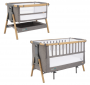 Кровать-трансформер приставная Tutti Bambini (Тутти Бамбини) CoZee XL 120*60 см Oak/Charcoal 211209/3590_266441