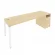 Рабочая станция с опорной тумбой Metal System Б.РС-СТП -1.5 Акация/Белый_239438