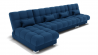 Диван Фиеста-3 угол левый/правый (ЗР) Цвет фасада: Синий; Тип: Левый/правый; Материал фасада: Металл/Велюр_891173