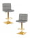 Стул барный DOBRIN GOLDIE (серый велюр (MJ9-75)) 2 шт_3636604