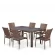 Комплект плетеной мебели T51A/Y376-W773-150x85 6Pcs Brown_155084