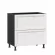 Тумба кухонная 800 с 2 ящиками ЛЮКС (4) Джулия ЛД 284.920.000.081 Черный Белый_258130