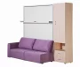 Шкаф-диван-кровать Смарт 1 3-в-1 правый 1400 Дуб молочный_218030