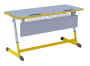 Парта двухместная регулируемая по высоте NOMAD (рост 3-7) Желтый/Серый_3680795