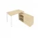 Рабочая станция на П-образном м/к с опорной тумбой правая Metal System БП.РС-СТС-2.2 Пр Акация/Белый_241465