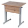 Парта одноместная прямые углы (рост 6) Дуб Вотан/Металл Серый_3682495