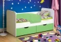 Кровать детская Винни-Пух  800*1700 Белый/Зеленый глянец_201565