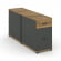 Тумба двухсторонняя опорная приставная с ящиком и распашным фасадом CONCEPT CN.DTGO-005 B/W Сандал Янтарный Антрацит_1024367