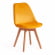 Стул TULIP SOFT (mod. 74) вельвет/дерево , 54 х 47 х 83 см , желтый (HLR 41)/натуральный_372298