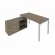 Рабочая станция на П-образном м/к с опорной тумбой левая Metal System Б.РС-СТС-2.3 Л Вяз/Серый_241542