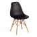 Стул CINDY (EAMES) (mod. 1801) дерево бук/металл/сиденье пластик, 45x51x82 см, Black (черный)_416360