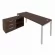 Рабочая станция на П-образном м/к с опорной тумбой левая Metal System БП.РС-СТС-2.5 Л Венге/Серый_242524