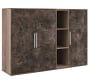 Шкаф средний 3 створки, с нишей B-TONE BTN36152242 Вяз Бетон темный_472905