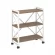 Стеллаж на колесных опорах - 3 полки LOFT  VR.L-MST.K-3.8 Металл белый Дуб Аризона_227363