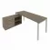 Рабочая станция на П-образном м/к с опорной тумбой левая Metal System БП.РС-СТС-2.5 Л Вяз/Серый_242527