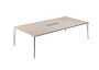 Конференц-стол (домино вдоль) Atlas NZ-0109.YN.GS.AL Ясень Наварра Серый камень Алюминий_3208946